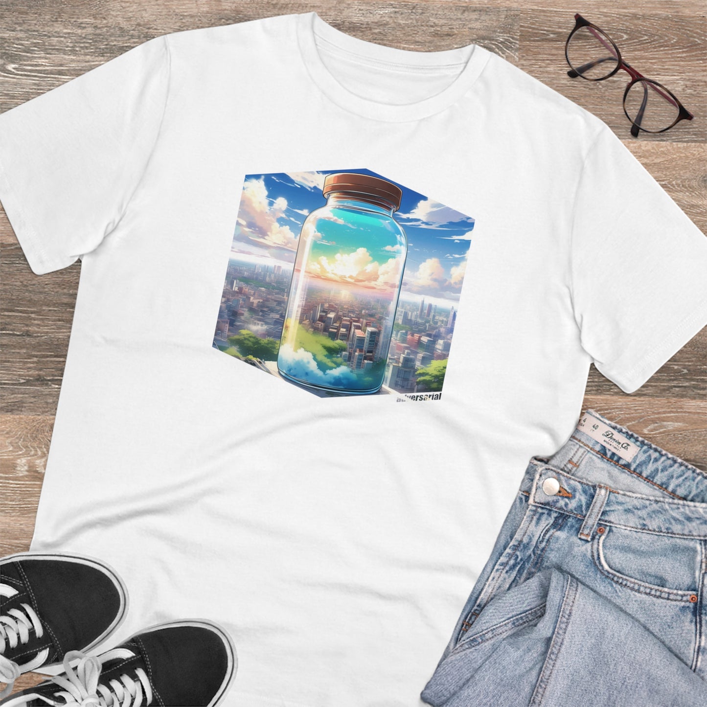City in a Bottle 90s Anime Organic Unisex T-shirt