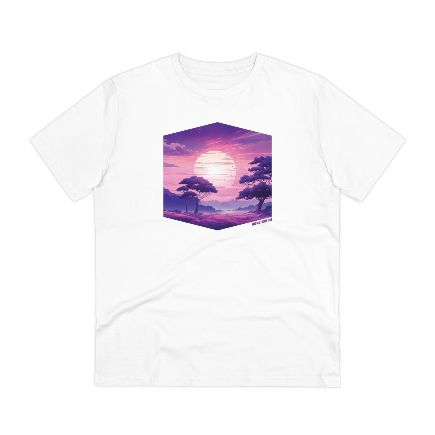 Purple Sunset Vaporwave Organic T-shirt - Unisex