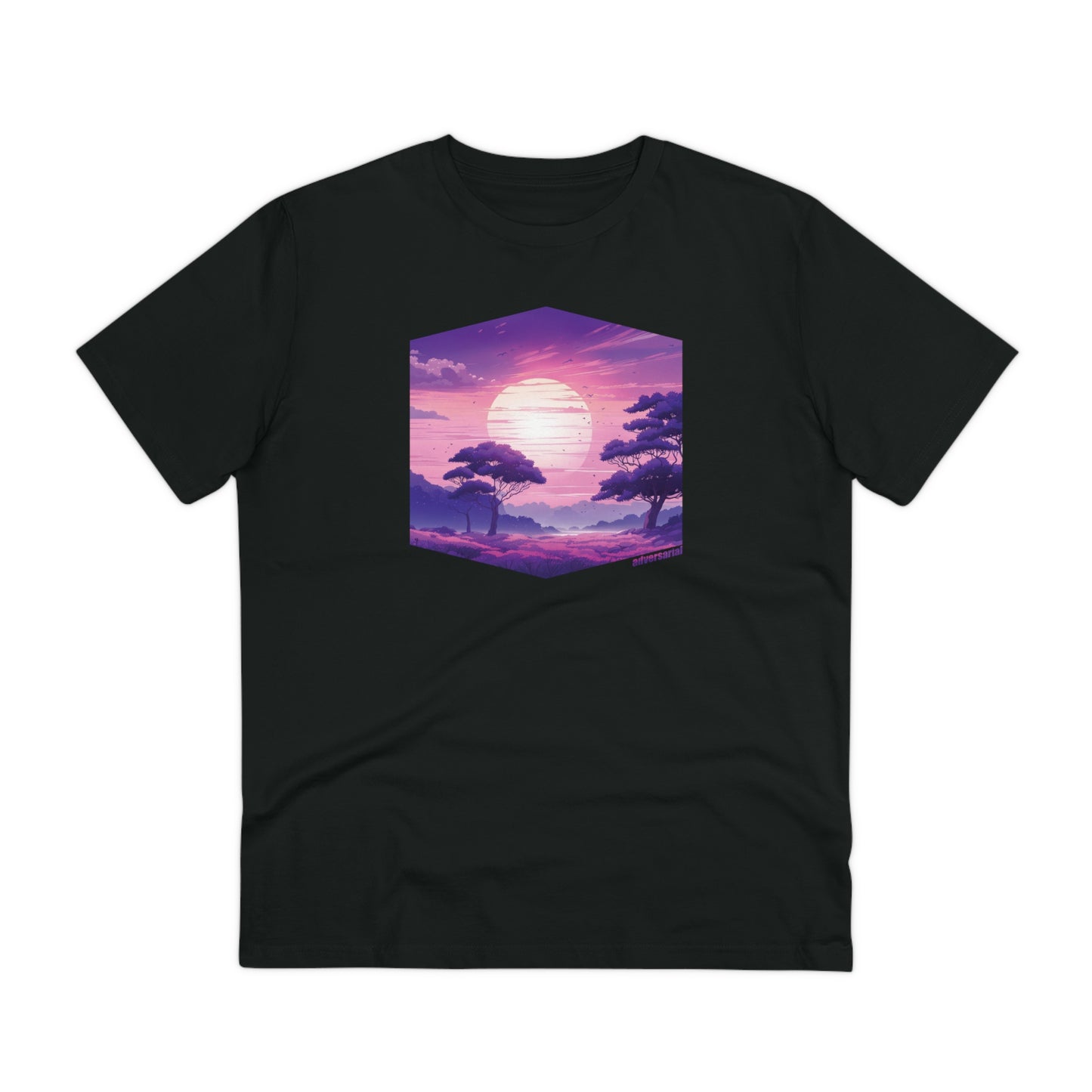 Purple Sunset Vaporwave Organic T-shirt - Unisex