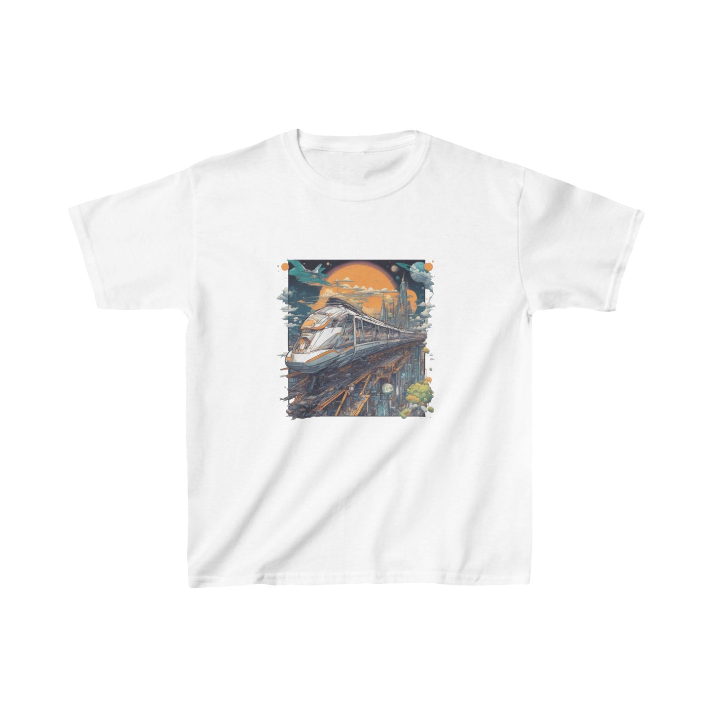 NGL Train Space Ship Durable Kids Tee Shirt