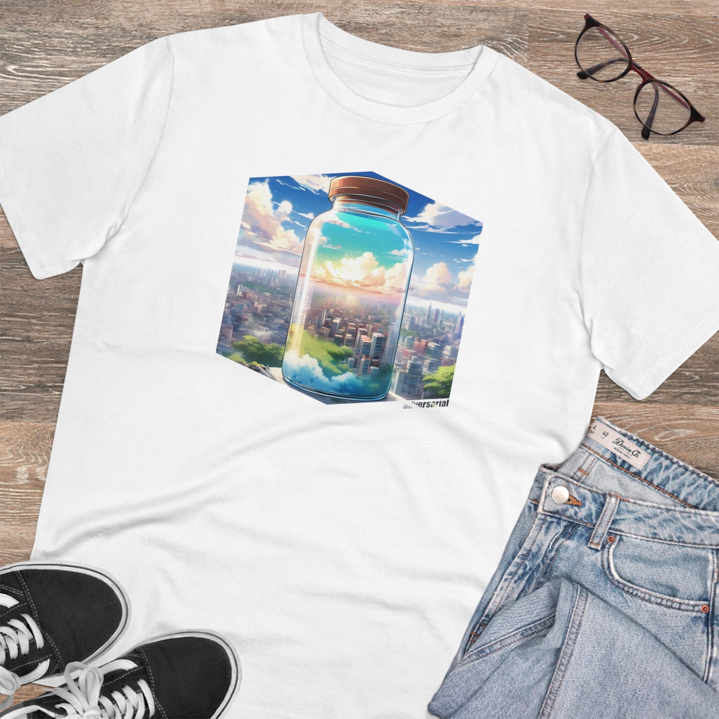 City in a Bottle 90s Anime Organic Unisex T-shirt