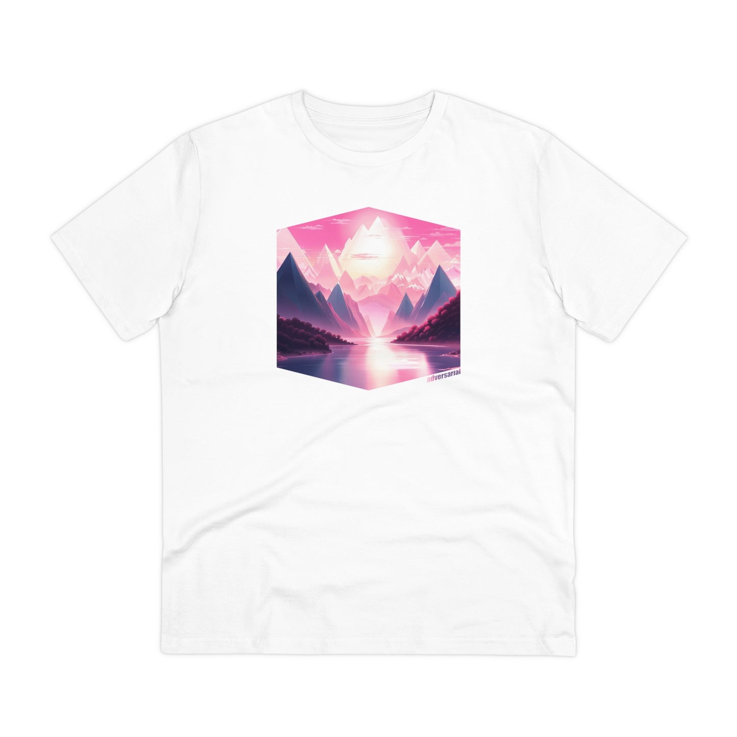 Pink Sunset in Crystal Mountains Organic T-shirt - Unisex